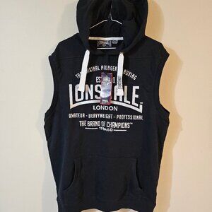 Lonsdale London Sleeveless Men's Black Hoodie - Size M